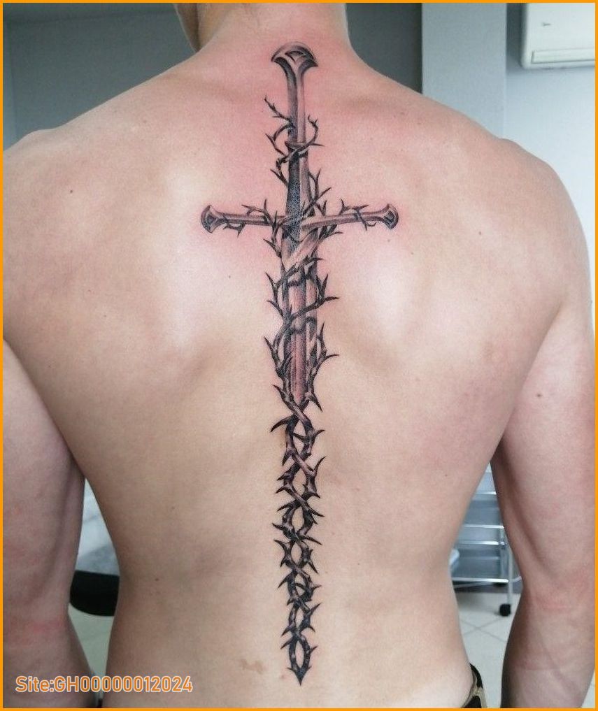 sword back tattoo-1