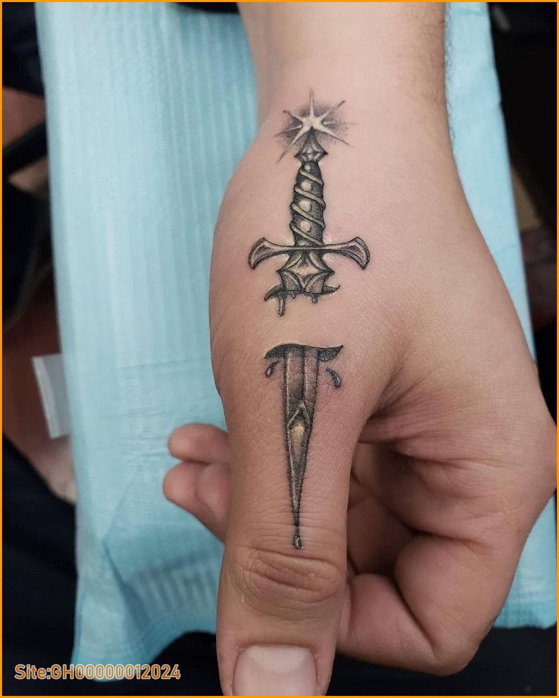 sword finger tattoo-4