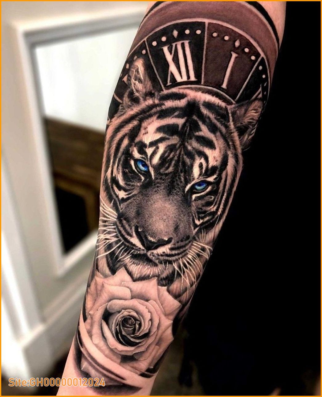 tiger rose tattoo-5