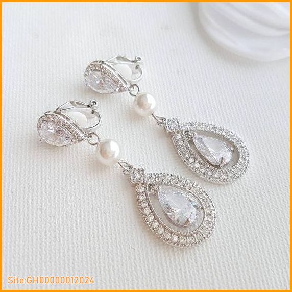 wedding earrings silver-4